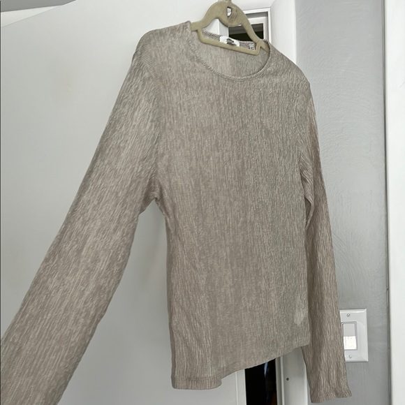 Vince Tencel Tan Long Sleeve Top, NWOT - Picture 4 of 6